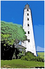 New London Harbor Light Tower 2 - Digital Painting